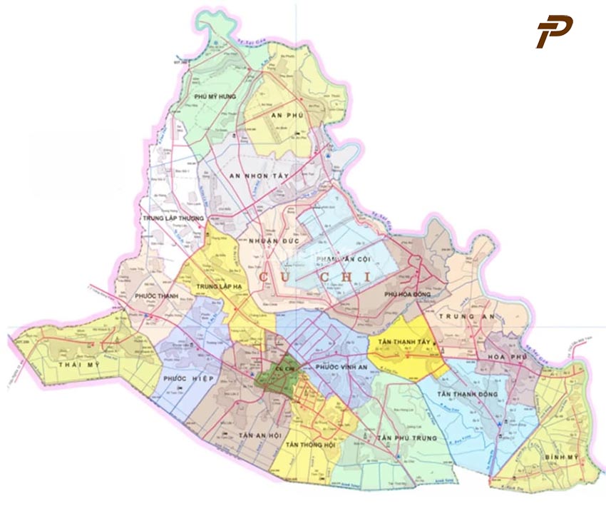 Bản đồ các xã huyện Củ Chi